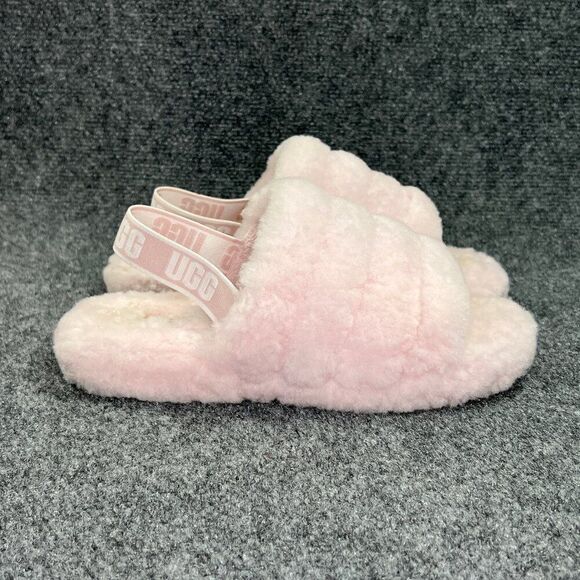 UGG Fluff Yeah Slide Sandals Girl's Size 6 Pink Comfy Slipper Sandals - Picture 1 of 10